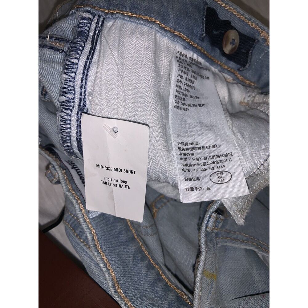 Abercrombie Kids Girls Denim Shorts W/Paint Marks Size 15/16 Mid-Rise Midi Short - Picture 4 of 5